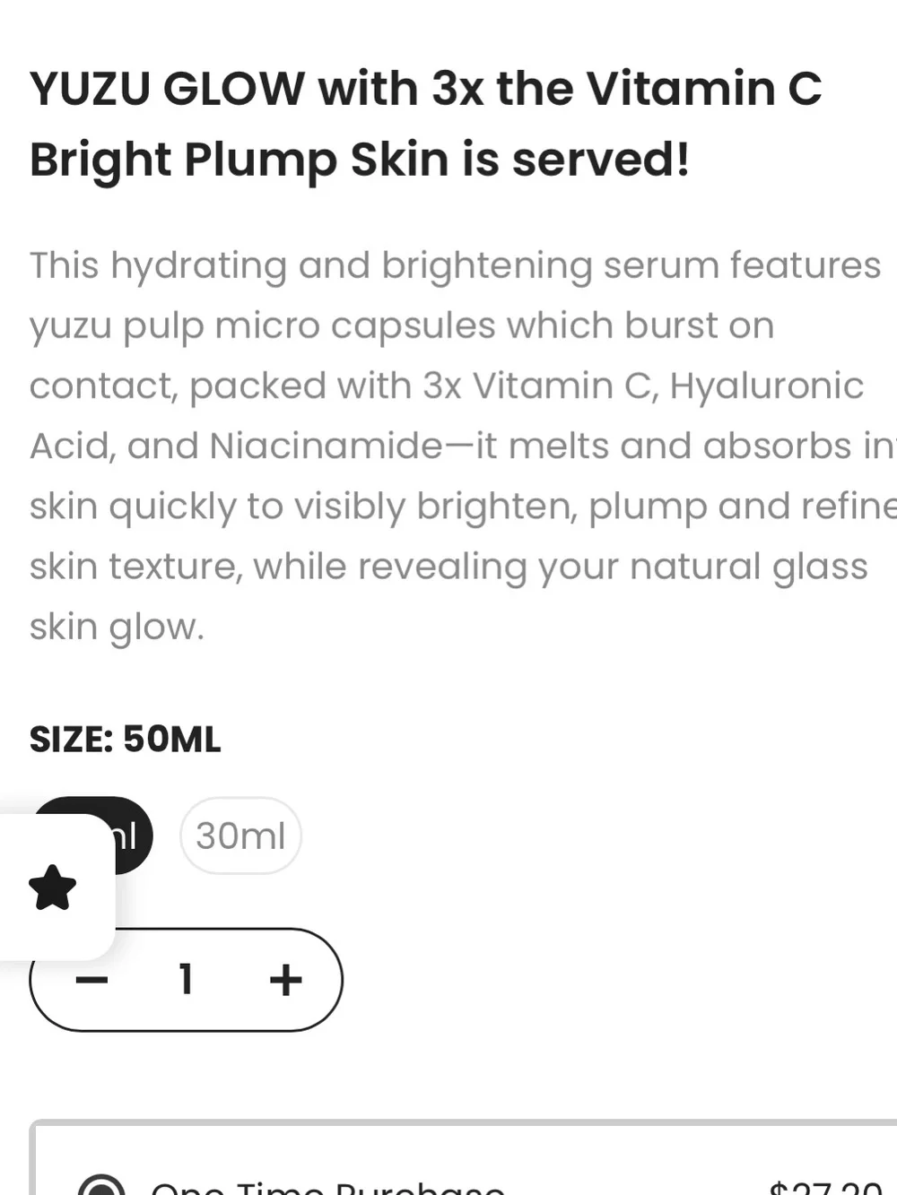 Saturday Skin Yuzu Vitamin C + Water Blossom Serum